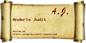 Anderle Judit névjegykártya